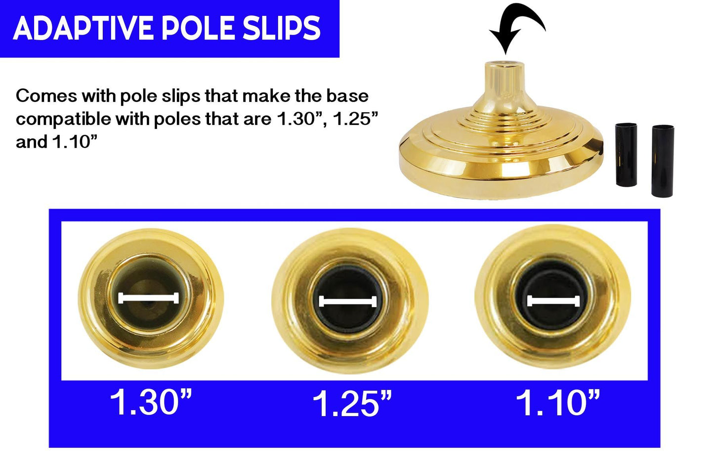 Gold Base for Flagpole