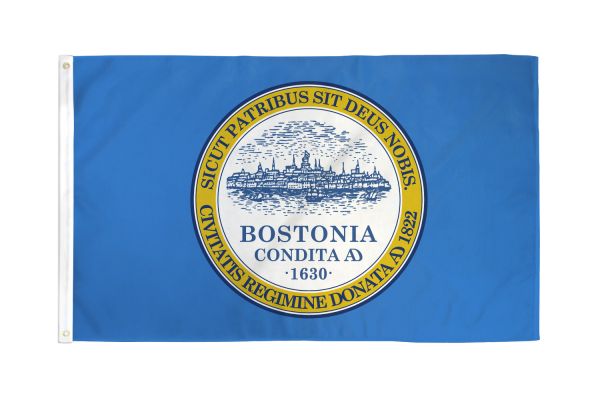 BOSTON CITY FLAG 3X5FT POLY