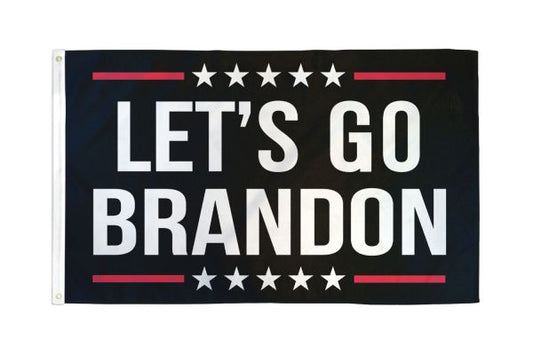 LET'S GO BRANDON (BLACK) FLAG 3X5FT POLY