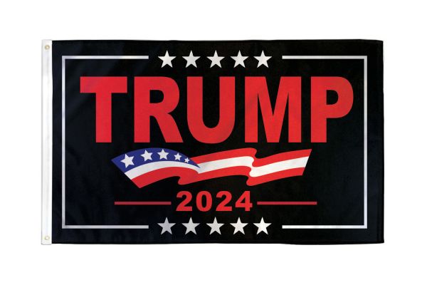 TRUMP 2024 (BLACK) FLAG 3X5FT POLY
