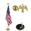 Bundle: 8ft Indoor Flagpole with Stand + Gold Ball + USA Flag