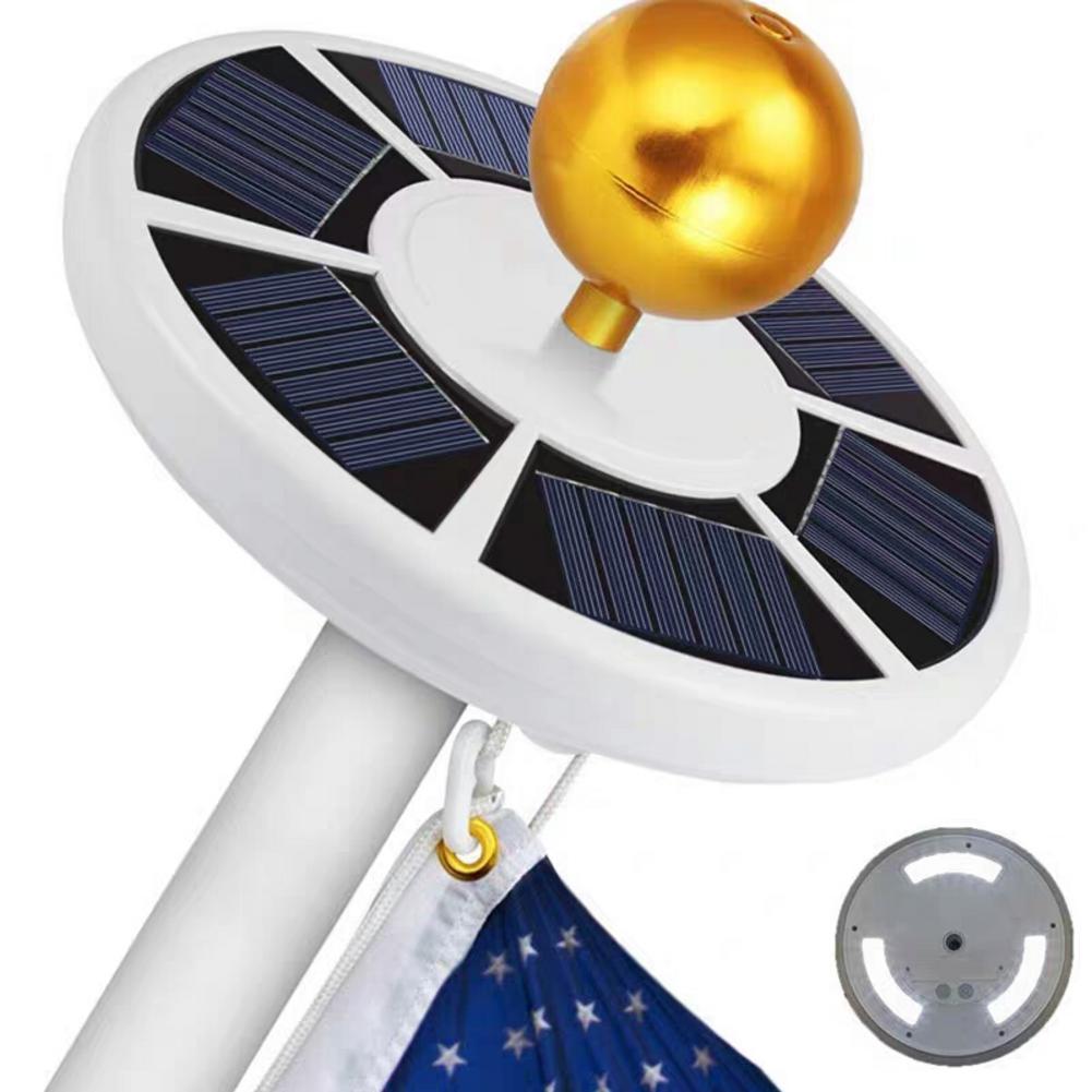 CALIFORNIA BUNDLE: 30ft Telescoping Flagpole + Solar lamp + USA & California Flag