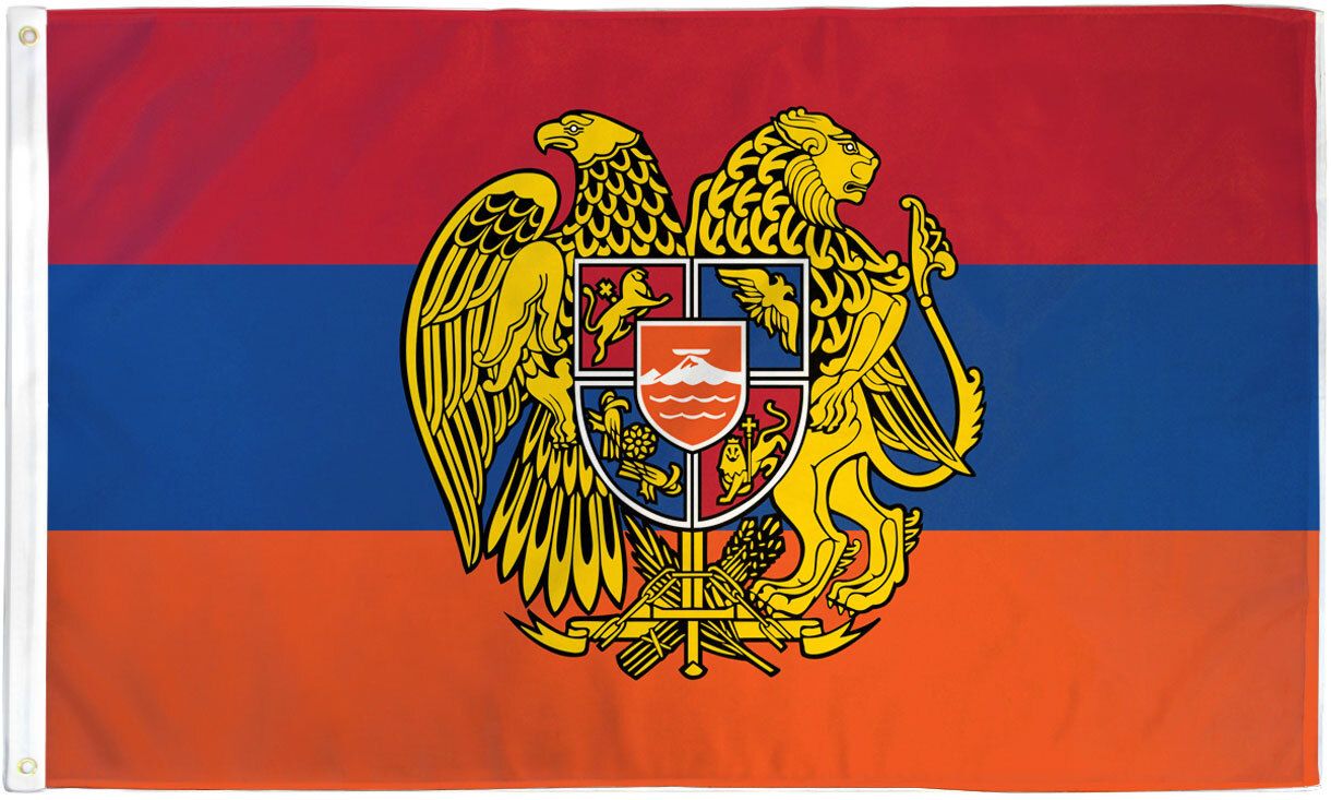 Armenia (Coat of Arms) Flag - 3x5ft