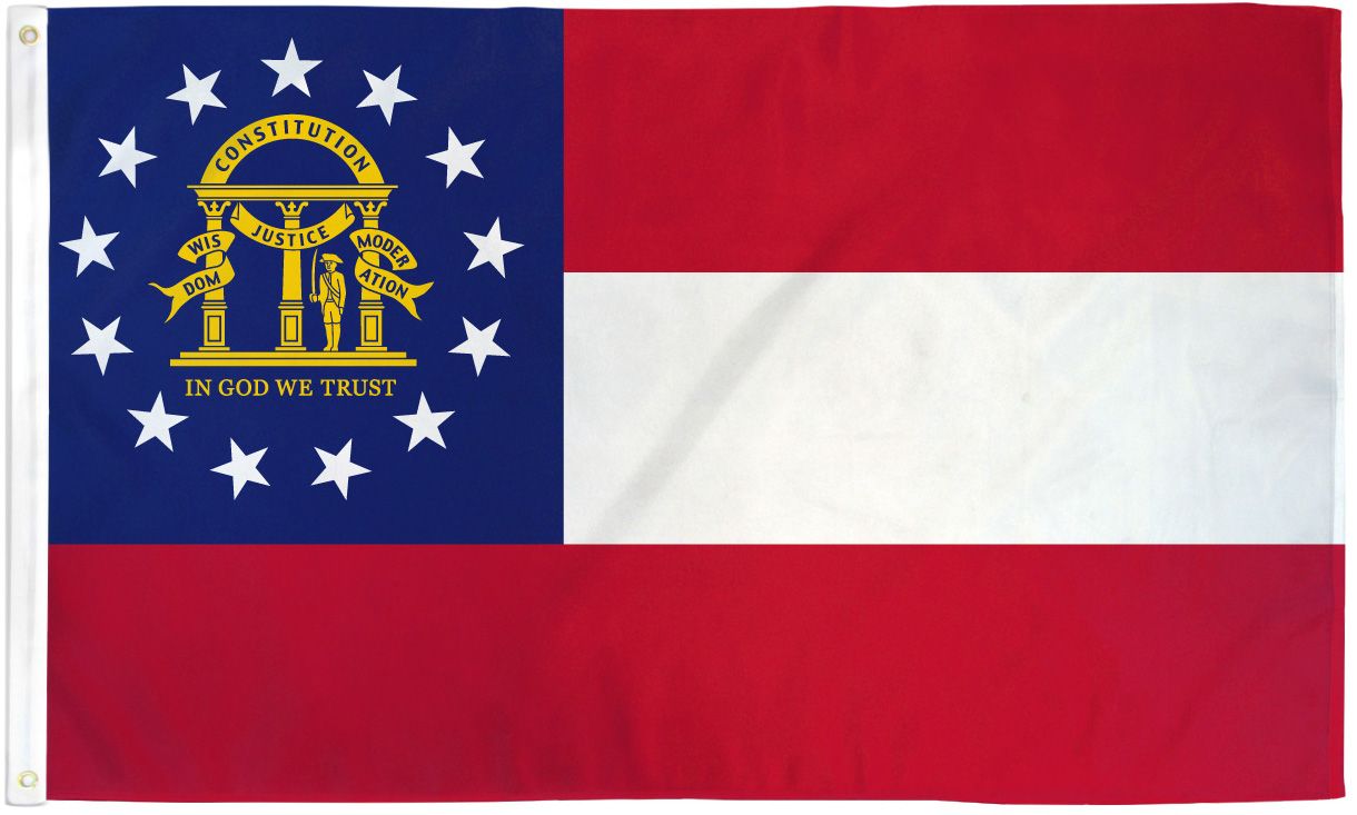 Georgia State Flag 3x5ft Polyester
