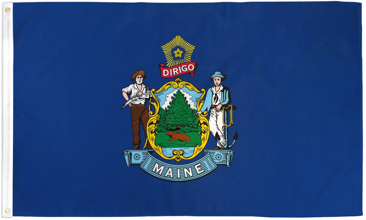 Maine State Flag 3x5ft Polyester