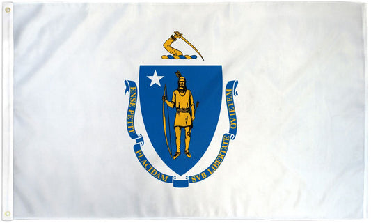 Massachusetts [D] State Flag 3x5ft Polyester
