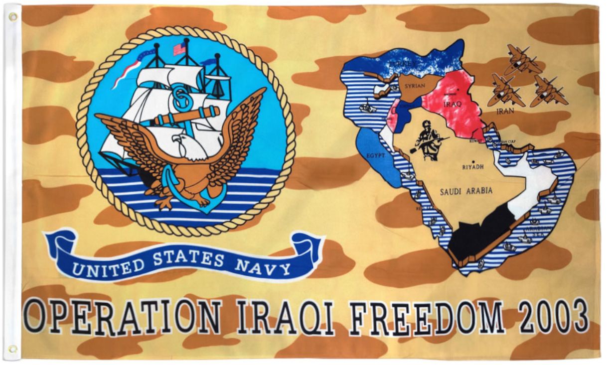 Operation Iraqi Freedom  (Navy) Flag - 3x5ft