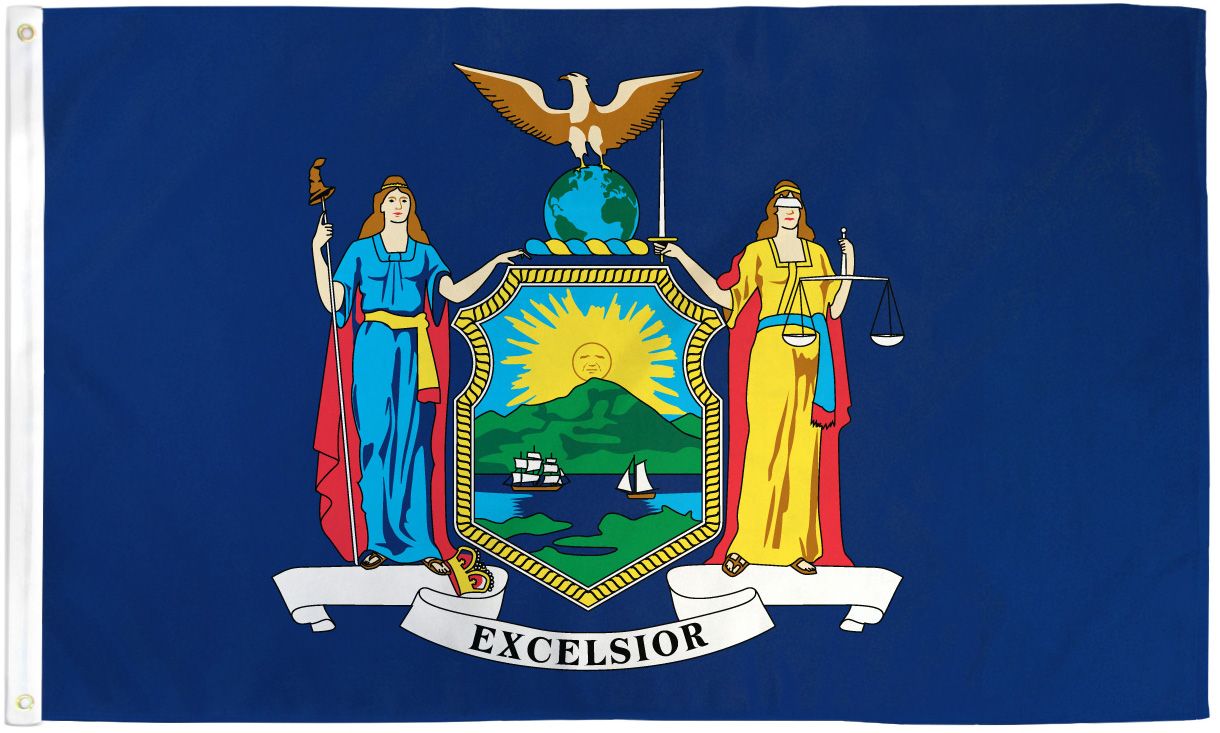 New York State Flag 3x5ft Polyester