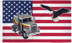 USA Truck Eagle Flag - 3x5ft