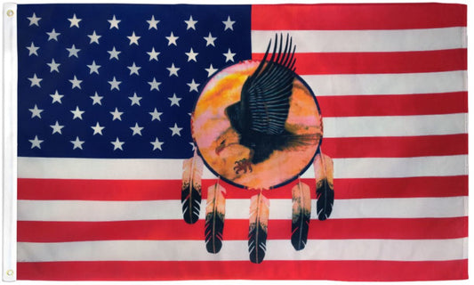 USA Dream Catcher Eagle Flag - 3x5ft