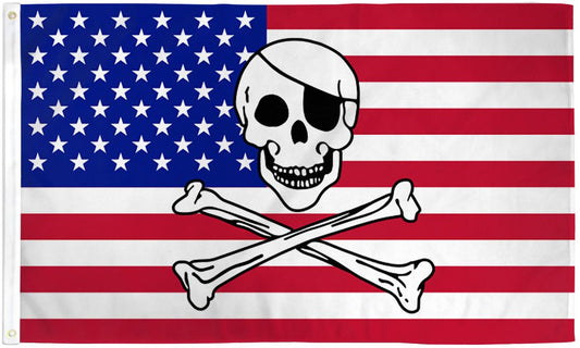 USA Pirate Flag - 3x5ft