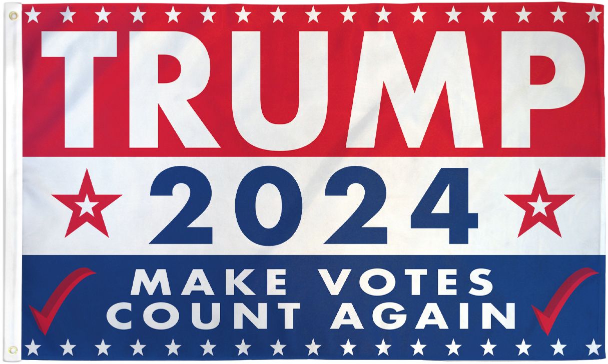Trump 2024 (Make Votes Count Again) Flag - 3x5ft