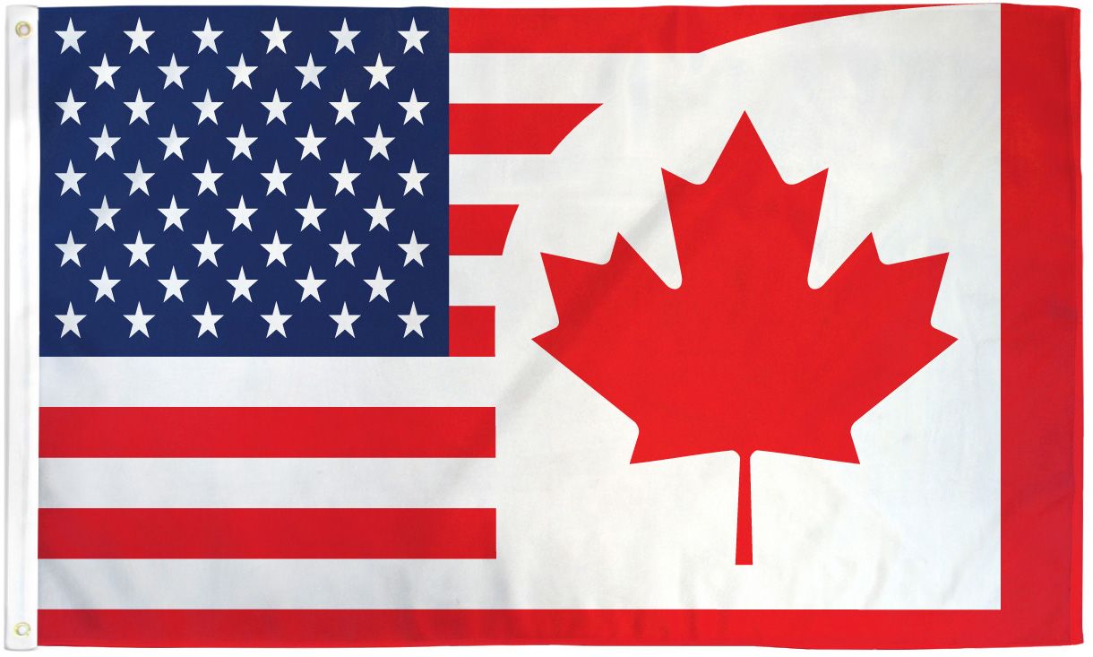 USA/Canada Combination Flag - 3x5ft